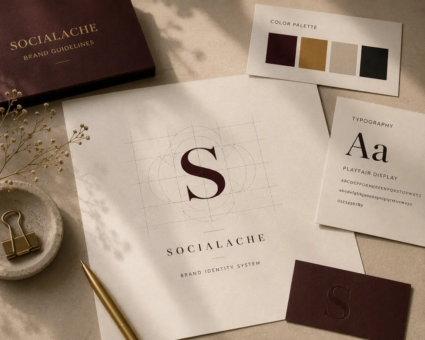 Brand identity systems work at Socialache